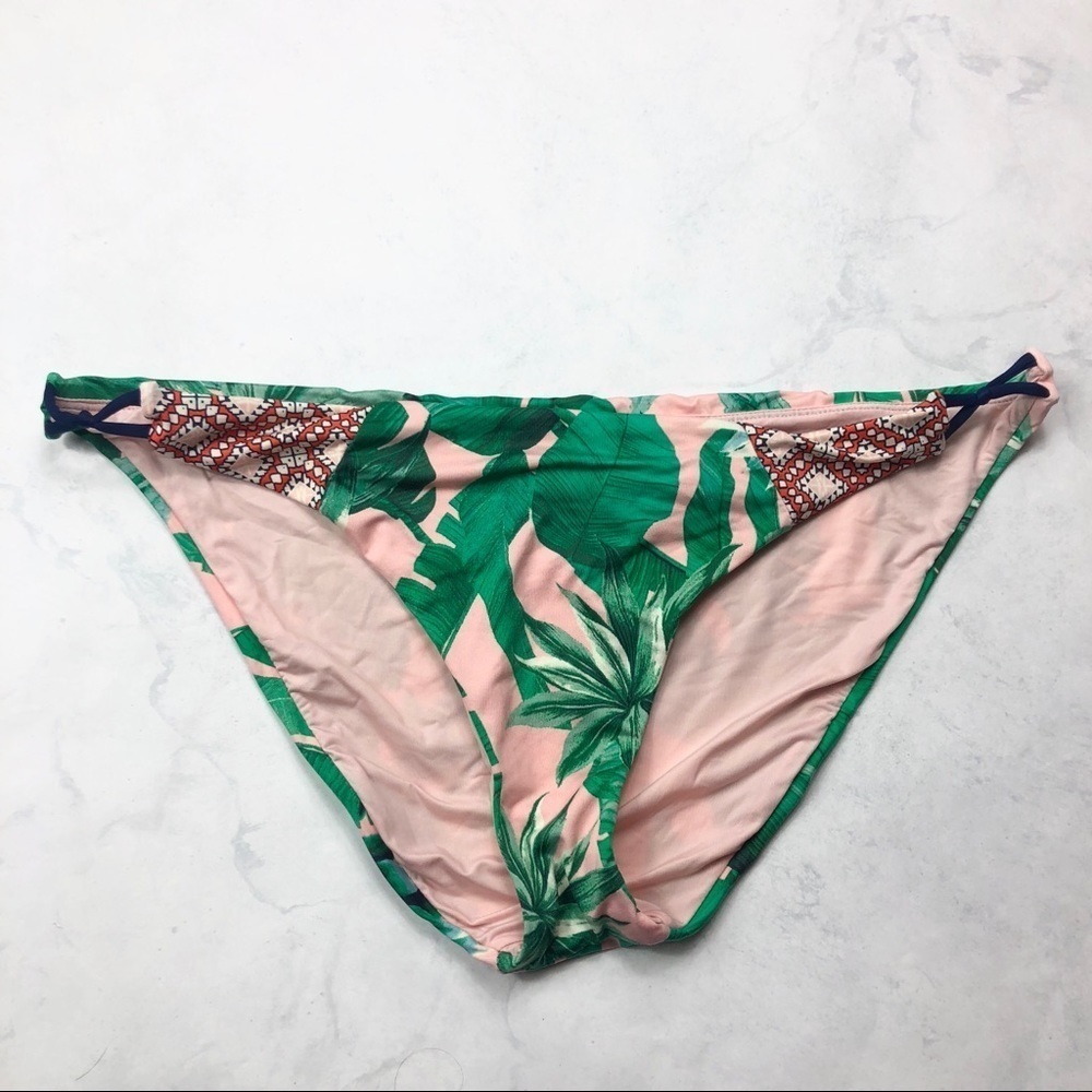 [Sperry] Knot Green Plant Printed Bikini Bottoms